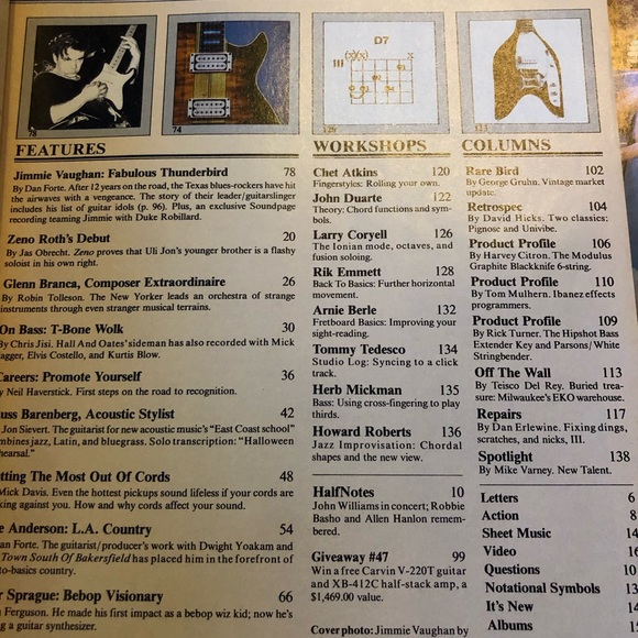 Vintage Guitar Player Magazines 1980s Clapton  Knopfler Springsteen no records - Picture 12 of 15